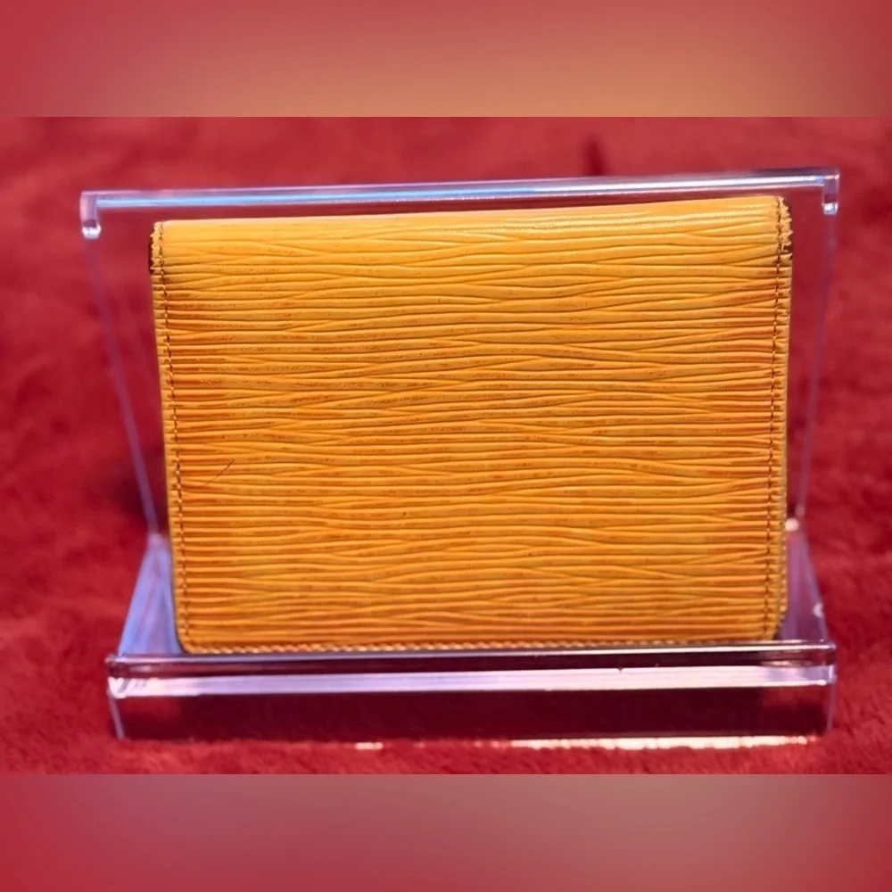 Louis Vuitton Epi Yellow with Purple Interior Card Holder
